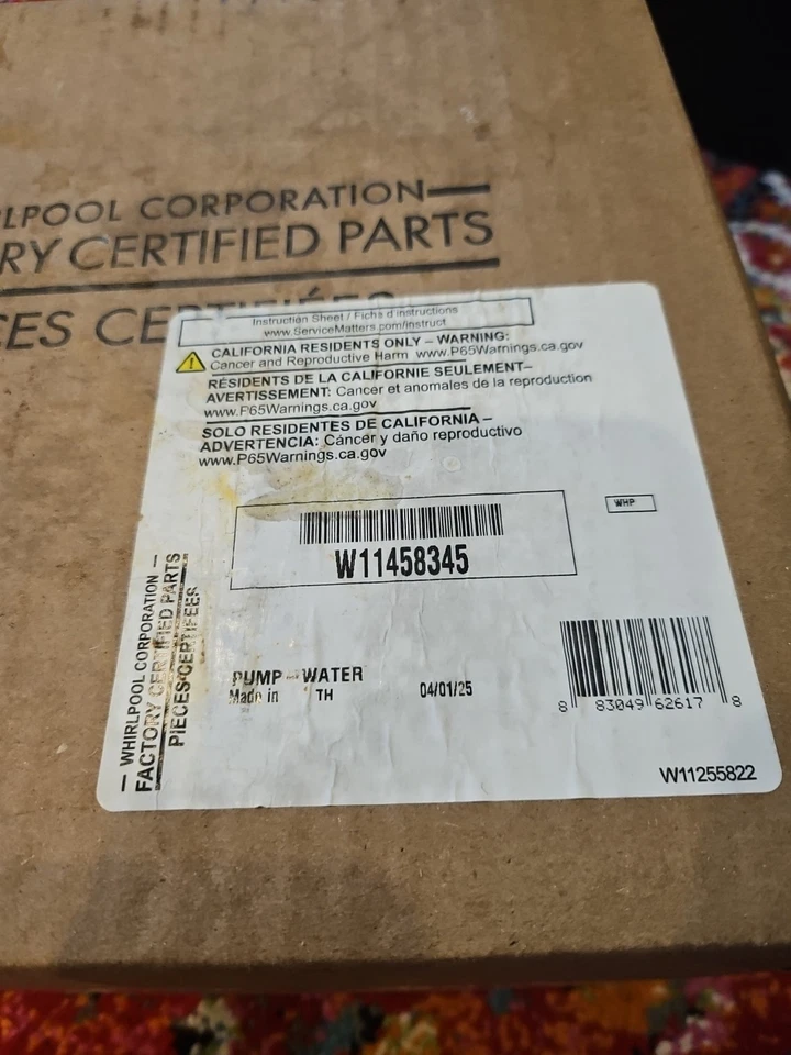 ☆ GENUINE ☆ W11458345 W10918608 W11316609 W11319789 OEM WHIRLPOOL Drain Pump B95 - Image 2 of 4