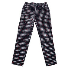Love Moschino Crop pants Women Sz 8 Polka Dots Cotton Blend Office Casual Work