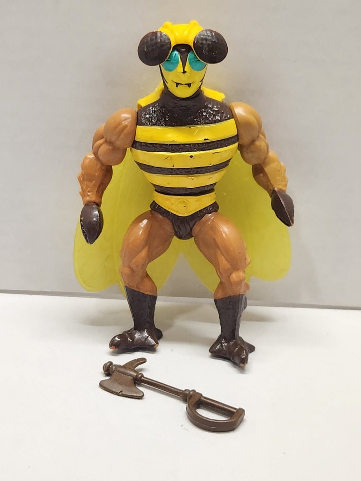 Complete vintage Buzz-Off figure from 1983 — a specific, complete, nostalgia-nuke for any He-Man kid who grew up in the 80s.