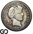 1898-S Barber Dime, Subtle Toning