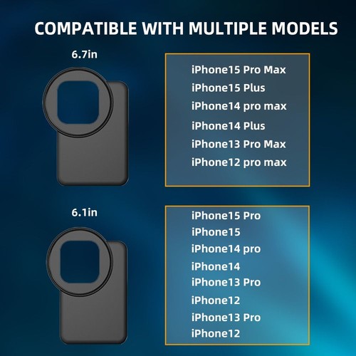 67mm Camera Filter Phone Filter Holder for iPhone 15 14 13 12 Pro Max - Photo 3 sur 11