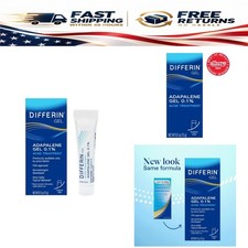 Differin Adapalene 0.1 Acne Retinoid Treatment Gel 15g Tube, Fragrance Free
