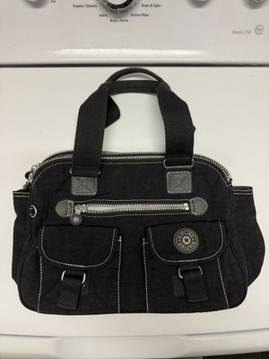 Kipling HB3225 PIA Defea Black Nylon Satchel Crossbody Shoulder Handbag