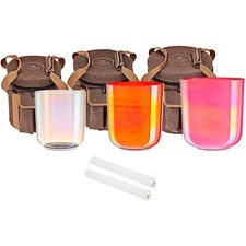 MEINL Sonic Energy 3Piece Essence Crystal Singing Bowl Set, E4C4G3, 440 Hz