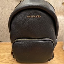 Image of Genuine Michael Kors Erin Pebbles Black Leather Backpack Style Bag (Brand New)