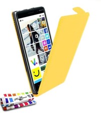 ETUI A RABAT NOKIA LUMIA 830 OPEN FLIP JAUNE ECO-CUIR (PU)