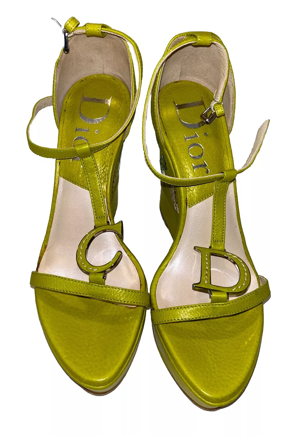 Sandales à coin fleur embellies ChrStian Dior 