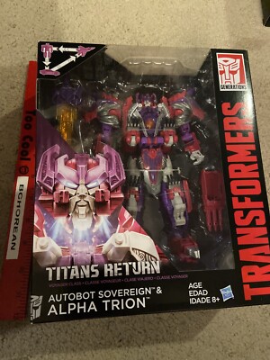 Transformers Titans Return Alpha Trion + Headmaster Sovereign Voyager class New