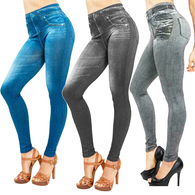 Women's Jeggings Denim Compression Leggings Pull-on Skinny Jeans