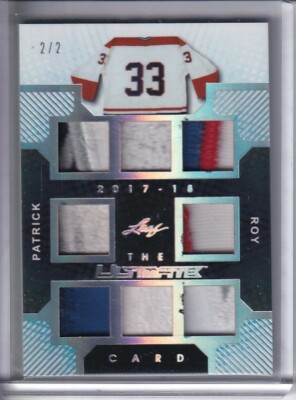 2017-18 Leaf Ultimate The Ultimate Relics Silver Spectrum #TUC10 Patrick Roy 2/2