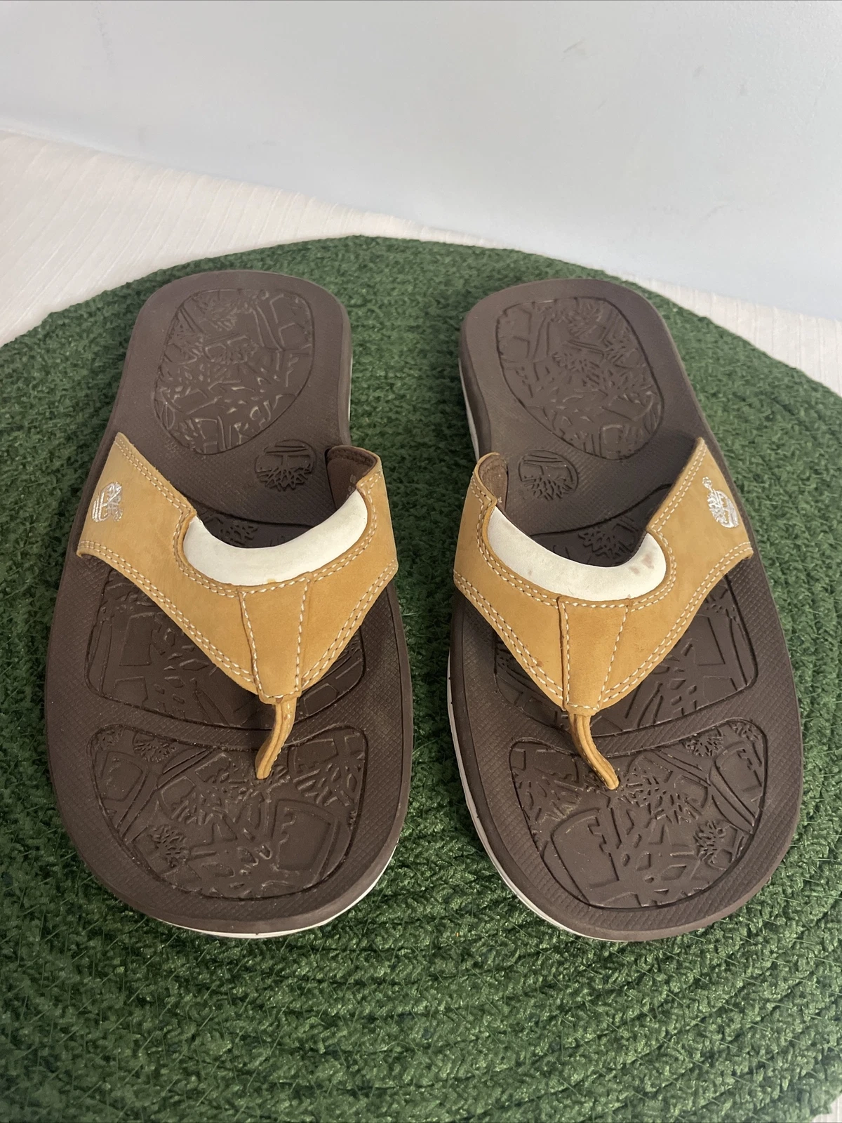 Timberland Active Infradito Donna Sandalo Scarpa #53317 Taglia 8 Tan"vintage"