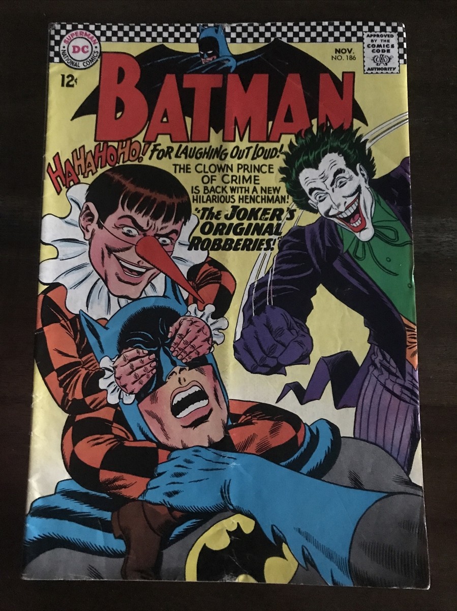 Batman #186 VG 1966 DC Comics The Joker's Original Robberies 1st