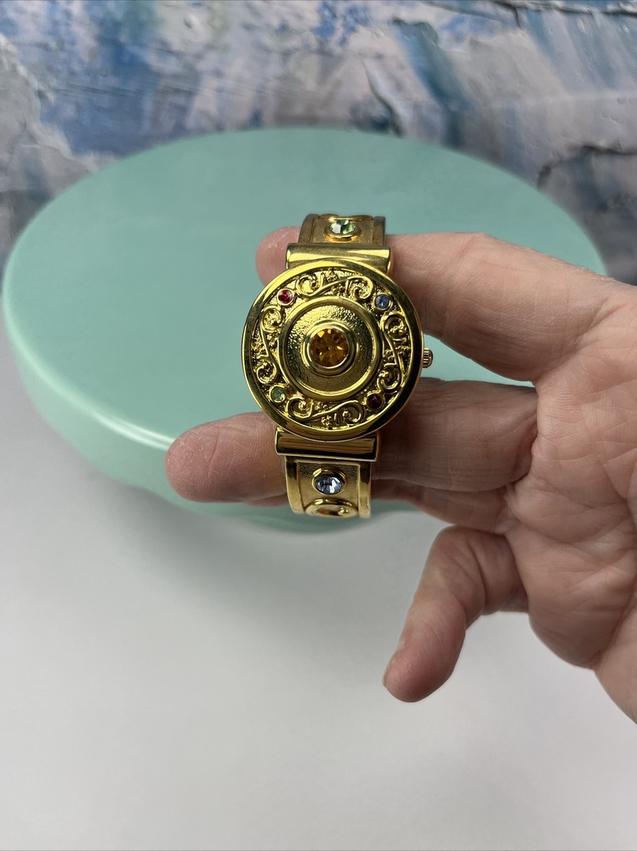 Vivani ladies watch with a Cuff Band gold rhinestones LOT I  display picture 3