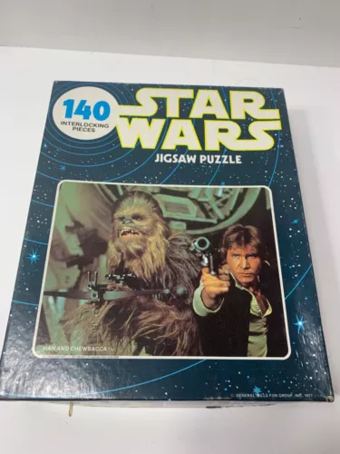 Vintage 1977 Star Wars 140 Pc Kenner 100% COMPLETE Jigsaw Puzzle Han & Chewbacca