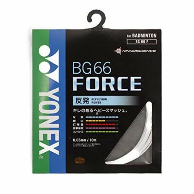 YONEX Badminton Strings BG66 Force (0.65mm) BG66F-1 White Roll