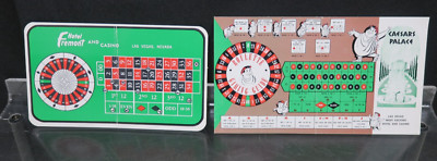 2 Las Vegas Roulette Cards - Hotel Fremont & Caesars Palace