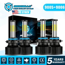 90059006 6 Sides Led Headlight Bulbs For Chevy Silverado 1500 2500 Hd 1996-2006