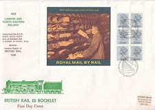 British Rail FULL Booklet Pane £1.02 GB FDC Bureau 1986 CLEARANCE (50006)