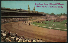 Postcard -  Horse Racing - Churchill Downs - Home of the Kentucky Derby