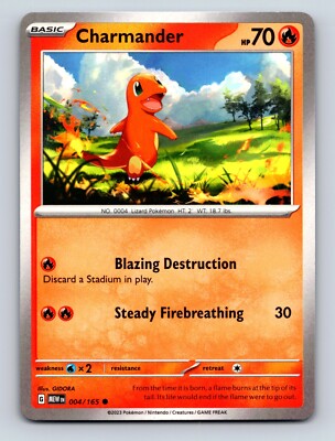 angry charmander pokemon card - 004/165 - Common - Fire (Scarlet & Violet 151) TCG Colorless Ember (30) Discard a Fire Energy attached to Charmander Charmander #98/SV-P Prices | Pokemon
