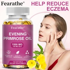 Evening Primrose Oil 1500 mg with GLA, Omega 6 - 30/60/120 Softgels