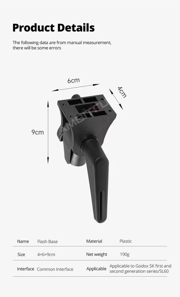 Godox Studio вспышки основание держатель кронштейн аксессуары для SK300II SK400II SL-60W новый - Изображение 4 из 4