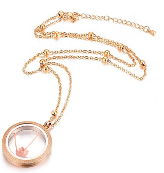 Floating Charm Necklace,Stainless Steel Floating Locket Necklace Including Chain
