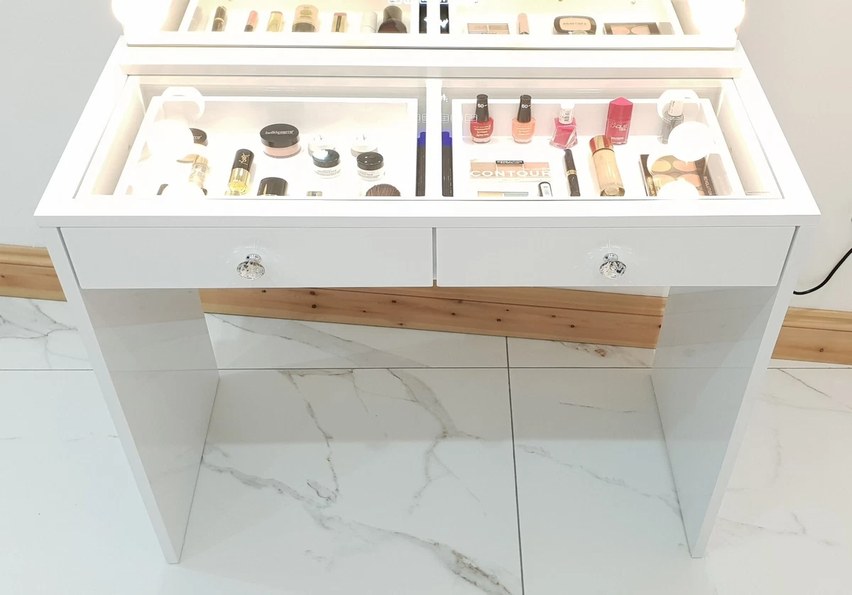 High gloss sale makeup table