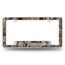Oklahoma City Thunder Chrome Metal License Plate Frame W Mossy Oak Camo Design Oklahoma City Thunder Chrome Metal License Plate Frame W Mossy Oak Camo Design