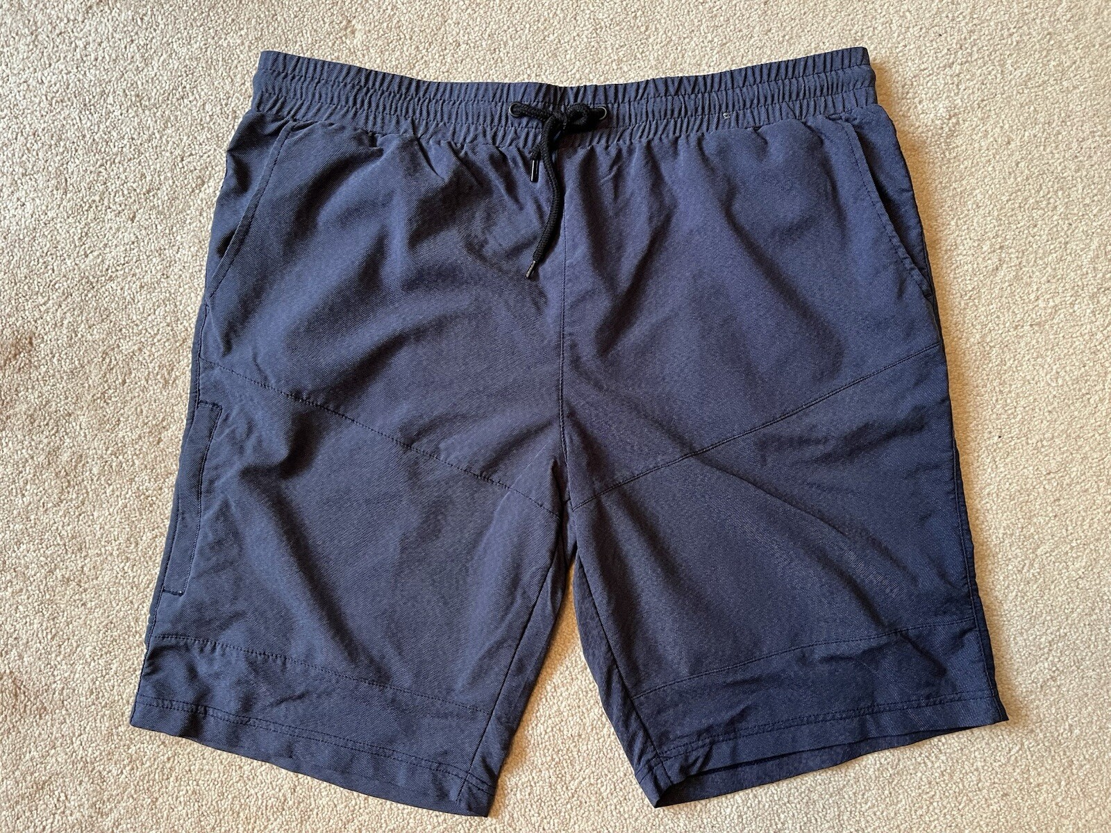 SHORTS - Hollywood - Navy Blue - Elastic Waist Drawstring - Mens Casual - Sz XXL-image