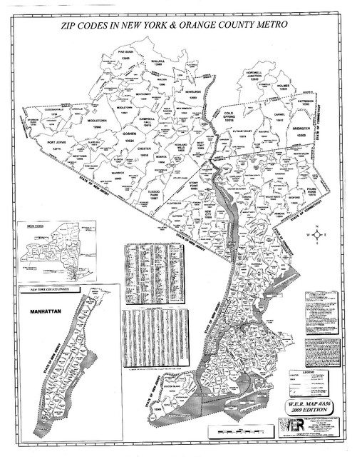 Orange County New York Laminated Zip Code Wall Map eBay