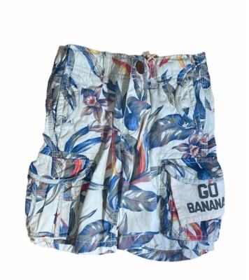 Scotch Shrunk Kinder Jungen Hawaii-Stil weiß Cargoshorts Alter 4 6 14 Jahre Größe