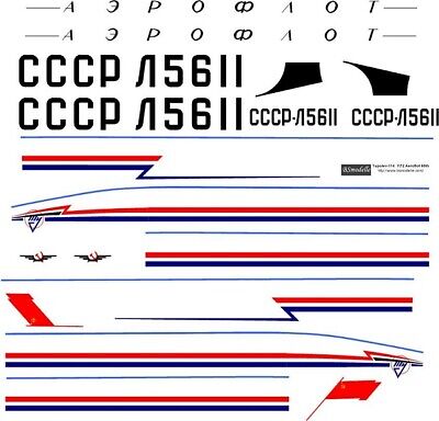 BSmodelle 720428-1/72 Tupolev Tu-114 Aeroflot 60th scale decal for aircraft