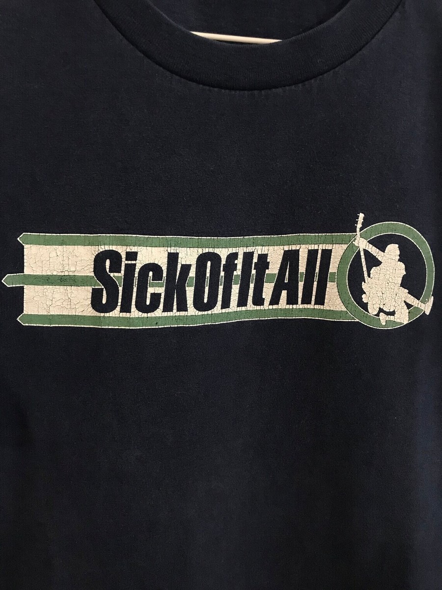 Vintage 90s Sick Of It All Worldwide Hardcore T-shirt NYHC