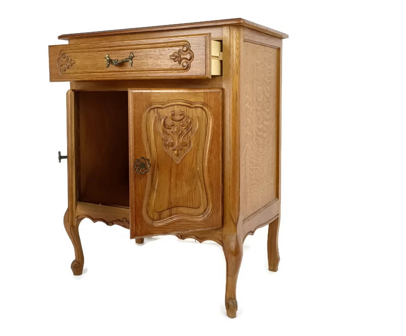 Vintage hallway Cabinet Mid Century Modern style End table Modernist Funky