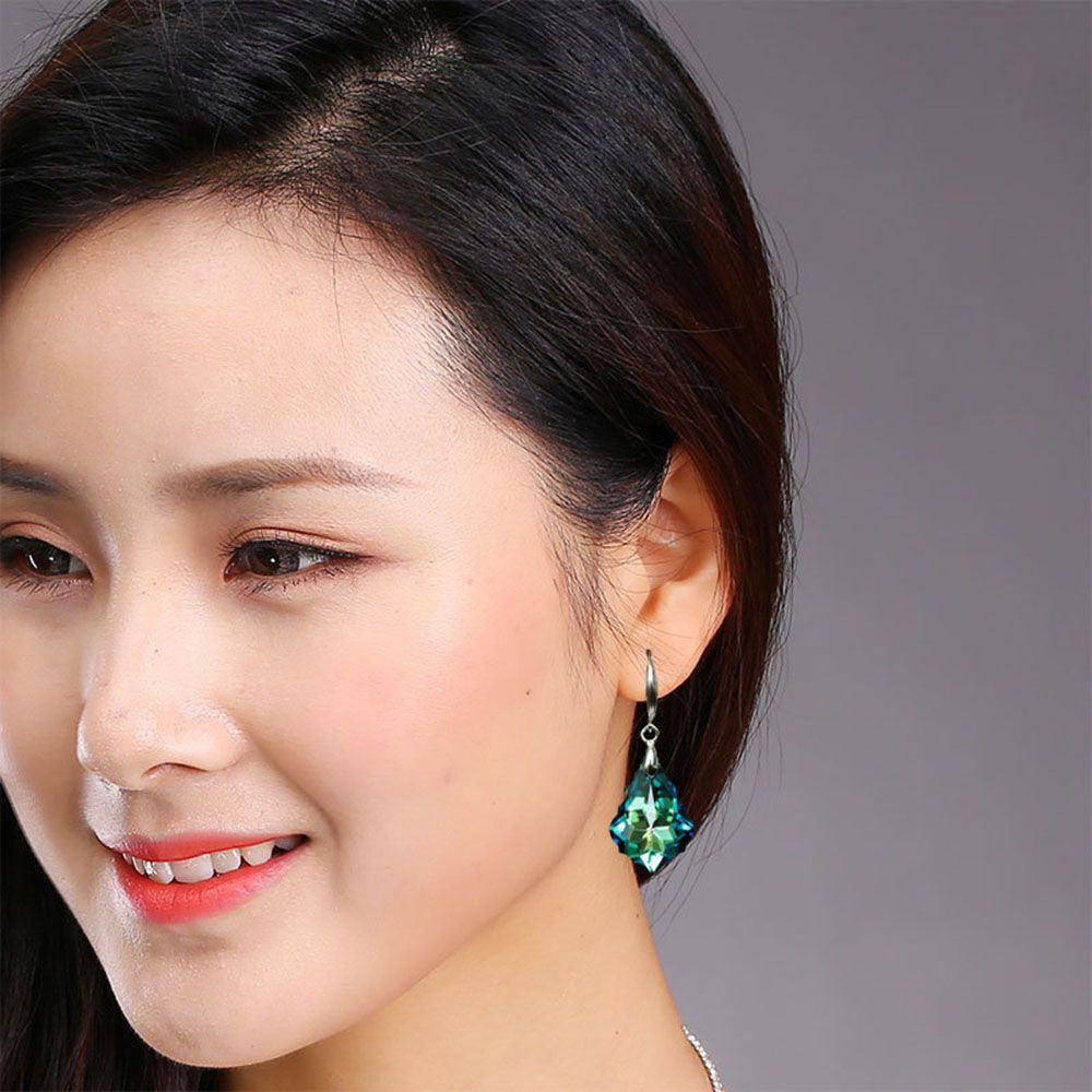 Rhinestone Dangle Earrings For Women - Silver Drop Earrings For Parties, Weddings & Gifts
