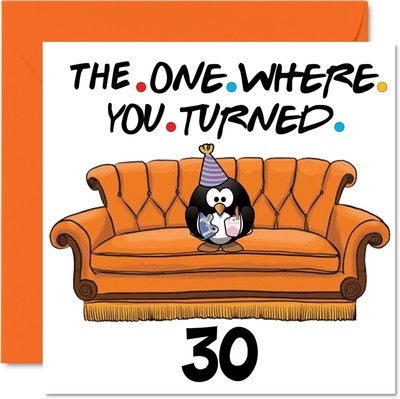Lustige Geburtstagskarte zum 30. Geburtstag für Männer Frau   The One Where  
