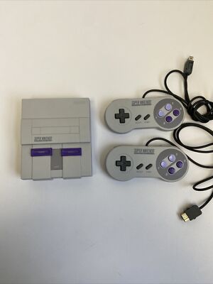 Nintendo Super NES Classic Edition Control Deck W/ 2 Controllers - Untested