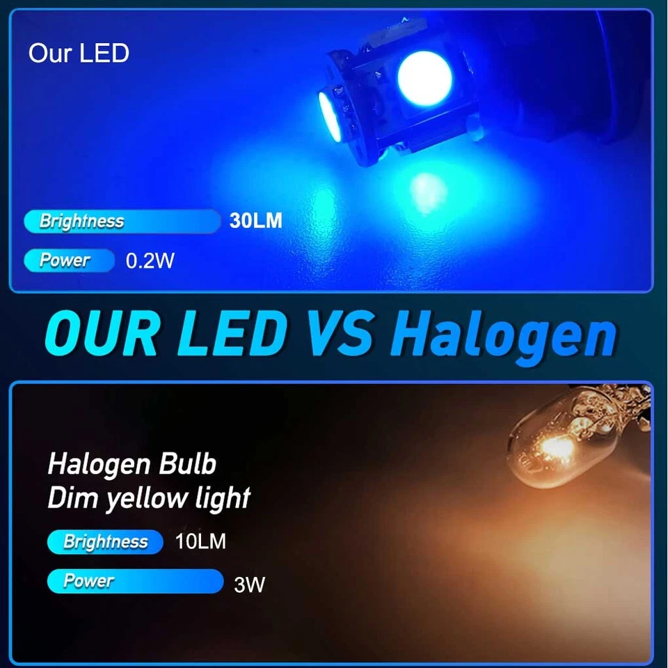 Kit de tablero LED azul con panel de calibre para camioneta Ford 1992-1996 Bronco F150 F250 F350 Foto 4 de 4