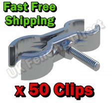 50 x Clips For Heras Fence Panels Site Fencing Temporary Site Fencing "Couplers"