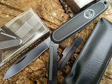 6 in1 Schwarzes BW Taschenmesser Notfallset Armee Outdoorset Messer Bunderwehr