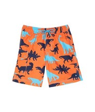 Hatley 291291 Boy's Dino Silhouettes Boardshorts Orange 5 Little Kid