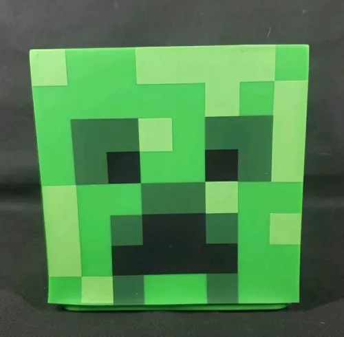 Minecraft Creeper Light w Sound Table Desk Lamp Night Light Mood Room Decor Icon