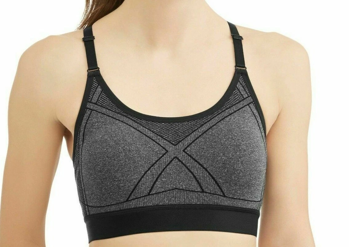 WOMANS ATHLETIC WORKS LOW SUPPORT SPORTS BRA SIZE L LARGE 12-14