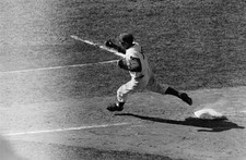 World Series, Brooklyn Dodgers Gil Hodges in action, running bases - Old Photo