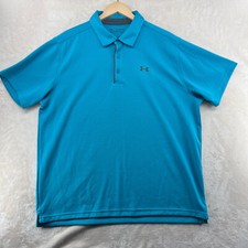Under Armour Heatgear Loose Fit Men's Size 2XL Solid Short Sleeve Polo Shirt