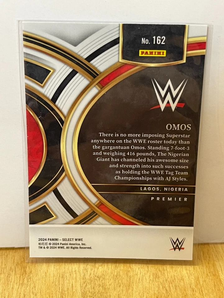 2024 Omos Panini Select WWE  Red Blue Parallel Premier Level - Image 2 of 2
