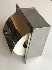 1 ALFI Chrome Polished Stainless Steel Recessed Toilet Paper Holders With Covers