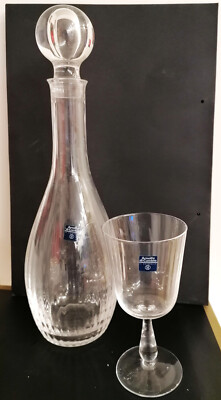 ARNOLFO DI CAMBIO, 1 Flasche + 6 Weingläser aus transparentem Kristall
