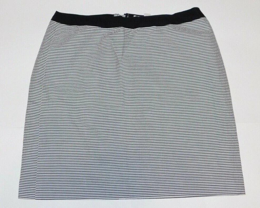 Black and white hot sale striped skirt cotton
